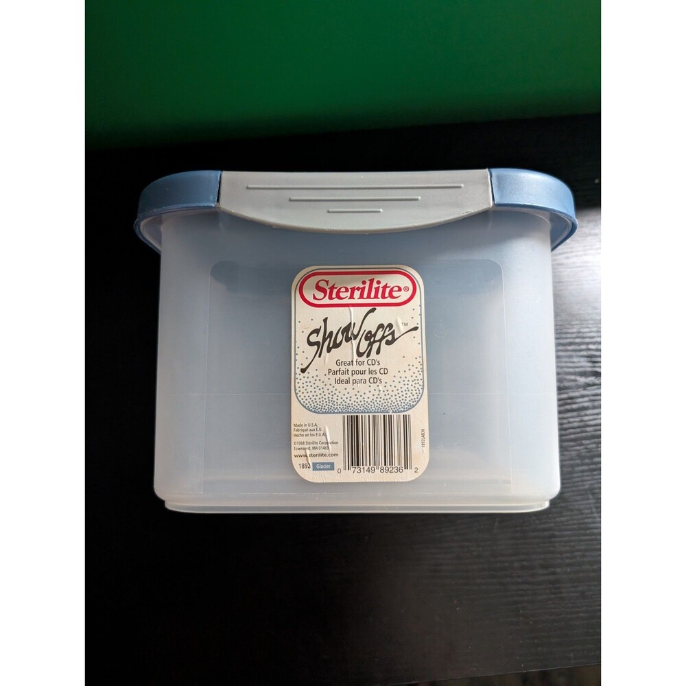 Vintage STERILITE Show Offs 1998 Glacier 1892 Gray Handle Snap Lid USA